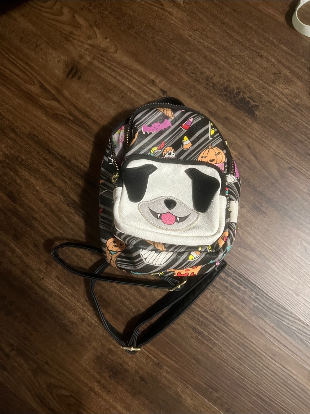 Halloween Dog-Face Pet Carrier Backpack in Black & White